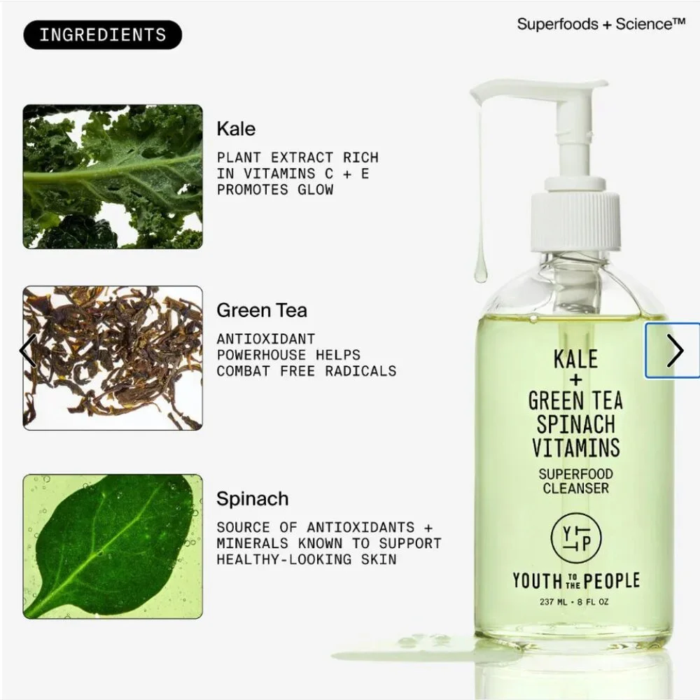 NWT Youth To The People  Superfood Gentle Antioxidant Refillable Cleanser